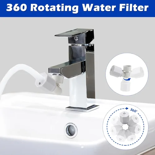 Miniatura 3 de 4 cartuchos de filtro para el grifo de filtro de agua giratorio de 360°