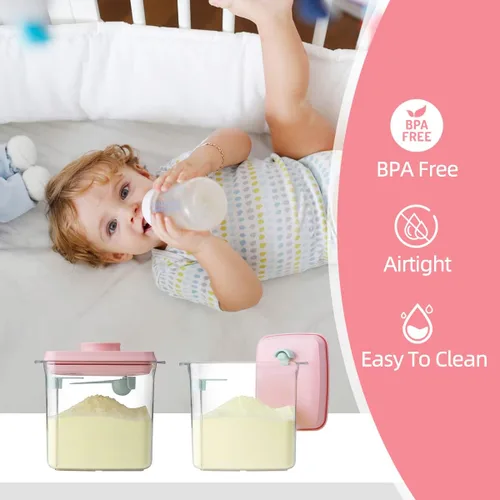 Miniatura 3 de Ankou Contenedor de fórmula - 1700ml Dispensador de fórmula hermético con un botón, contenedor portátil de leche en polvo, contenedor de 57.5 fl oz