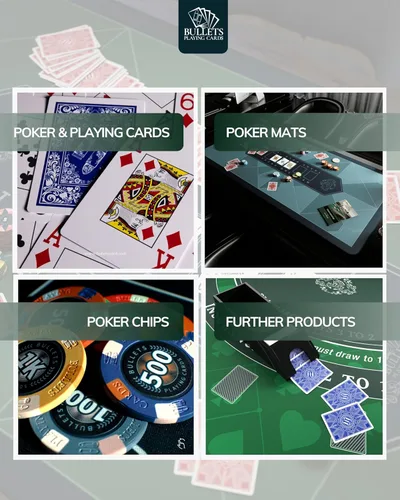 Miniatura 7 de Bullets Playing Cards Juego de póquer Corrado 500 fichas de póquer de arcilla (0.49 oz) con estuche de aluminio y naipes - Texas Hold'em, fichas
