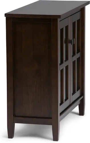 Miniatura 10 de Simpli Home - Mueble bajo Warm Shaker para almacenamiento, Pino, Marrón (Tobacco Brown)