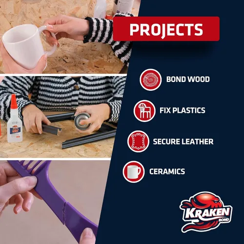 Miniatura 4 de KRAKEN BOND Wow! Activador adhesivo en aerosol (1 x 16.9 onzas), acelerador de pegamento de cianoacrilato para plástico, metal, madera y PVC