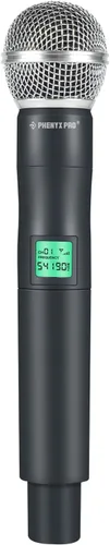 Phenyx Pro Micrófono inalámbrico profesional, micrófono dinámico UHF de 541.9 MHz, micrófono inalámbrico de metal, transmisor de micrófono de mano