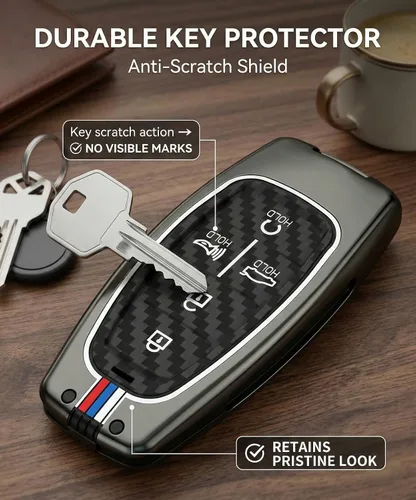 Miniatura 4 de Funda para llavero compatible con Hyundai Sonata Santa Cruz Fe Tucson Palisade 2020-2024 con 5 botones de metal