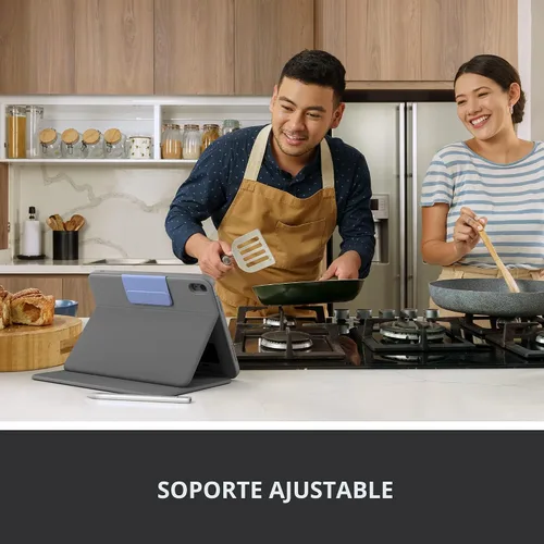 Miniatura 6 de Logitech Funda de teclado tipo folio resistente para iPad (10ª generación y A16) con conector inteligente y teclado duradero a prueba de derrames