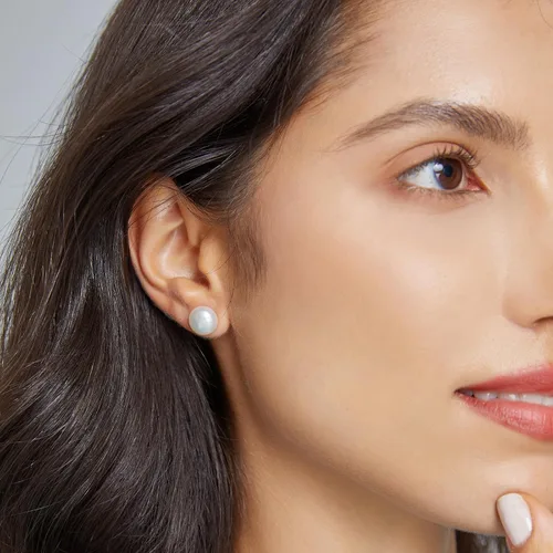 Miniatura 9 de Natural Stone Stud Earrings for Women 8mm Sterling Silver Genuine Gemstone Earrings Handmade Sterling Silver Crystal Stud Earrings for Women