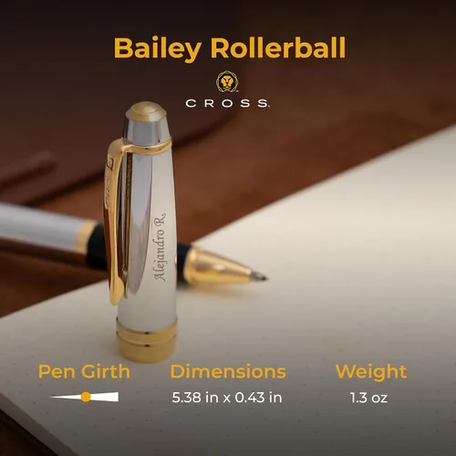 Miniatura 5 de Dayspring Pens Cross Bailey Medalist - Bolígrafo de punta redonda personalizada Bolígrafos cruzados de lujo grabados personalizados para hombres