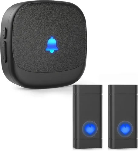 Miniatura 10 de Campanas de puerta inalámbricas para hogares, kits de timbre con 1 transmisor, 1 receptor, funcionamiento impermeable a un rango de 1000 pies, 48
