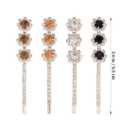 Miniatura 8 de 8 pinzas para el cabello vintage con diamantes de imitación y perlas, pasadores para el cabello, accesorios para mujeres