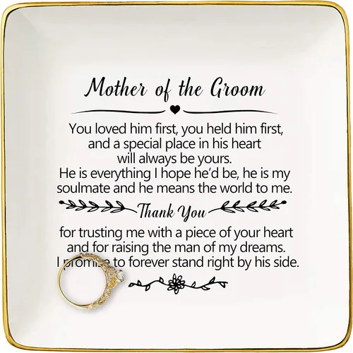 Regalo para la madre del novio de la novia You Loved Him First, You Held Him First Thank You Gift for New Mom Regalos de boda Regalos de