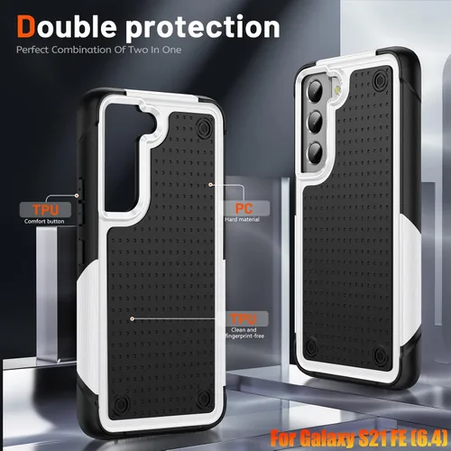 Miniatura 5 de Funda resistente para Samsung Galaxy S21 FE (5G) de 6.4 pulgadas, 4 esquinas con bolsas de aire [protección contra caídas de 12 pies], agarre