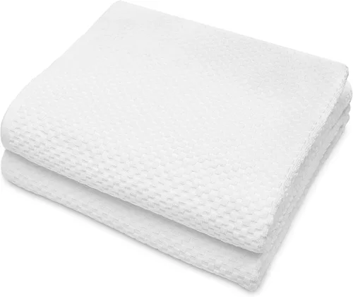 Miniatura 47 de COTTON CRAFT Sábanas de Baño con Tejido de Gofre - Juego de 2 Sábanas de Baño de Lujo Estilo Spa Europeo con Tejido de Gofre - Sábana de Baño de Gris