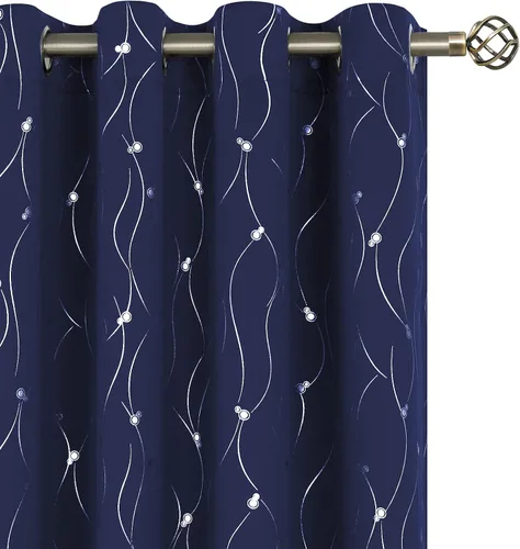 Miniatura 36 de BGment Cortinas cortas de oscurecimiento de habitación de 45 pulgadas de largo para ventanas pequeñas, cortinas con aislamiento térmico con ojales
