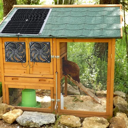 Miniatura 6 de Riakrum Kit de ventilador de escape de panel solar de 20 W y 16 V, USB, portátil, alimentado por energía solar, ventilador de verano al aire libre