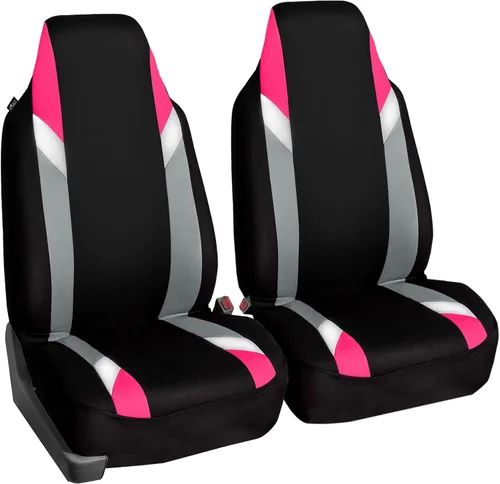 Miniatura 22 de FH Group Juego de fundas de tela para asiento delantero de automóvil para asientos de cubo, ajuste universal, compatible con bolsa de aire, fundas