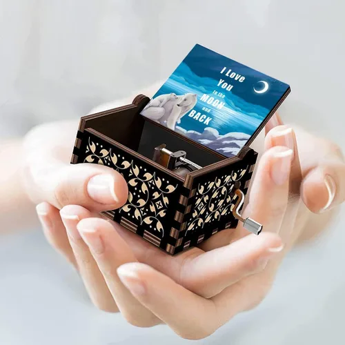 Miniatura 3 de Muzero Birthday Gift for Mom Dad, I Love You to the Moon and Back Music Box Gift for Daughter Son, Birthday Anniversary for Grandma Granddaughter