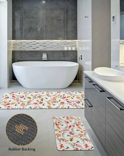 Miniatura 5 de Tapete de baño de hojas de arce para bañera, antideslizante, de secado rápido y absorbente, tierra de diatomeas, fregadero, dormitorio, cocina