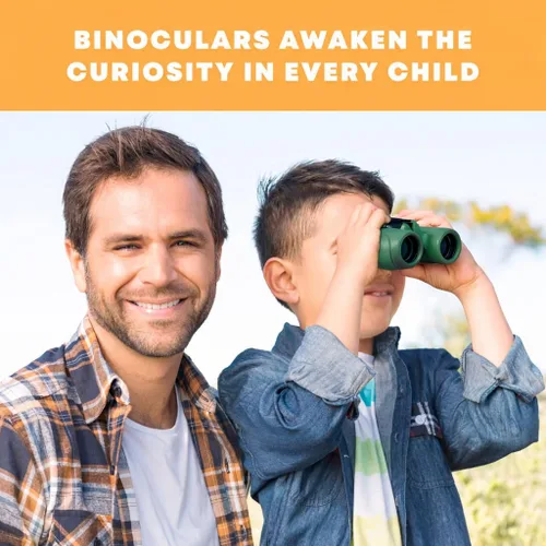 Miniatura 39 de Binoculares para niños – Juguete perfecto para niños pequeños y niñas – Juego extenso que incluye lupa y brújula – Potente aumento 8 x 21 – niños