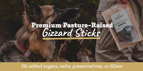 Farm Hounds - Mollejas de pato - Carne seca natural prémium para perros - 100% pato criado humanamente - Rompe al tamaño - Excelente para