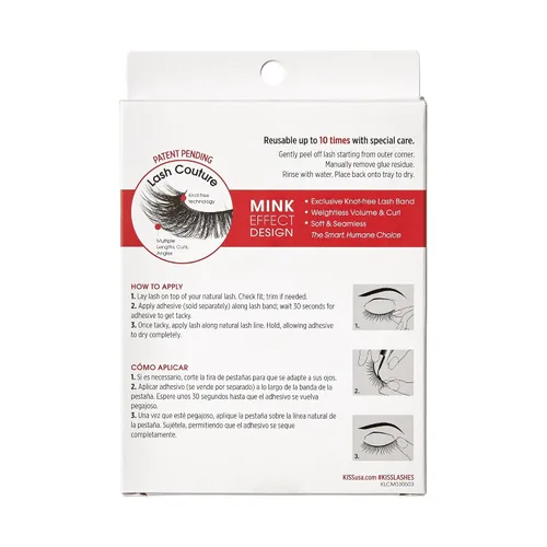 Miniatura 9 de KISS - Paquete múltiple de pestañas postizas de visón sintético de la colección Lash Couture, “Jubilee”, 10mm, longitudes múltiples, reutilizables