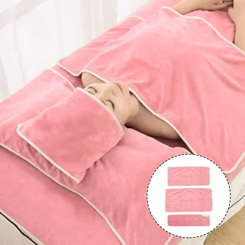 Miniatura 2 de Beavorty Juego de toallas blancas para baño, 1 juego de toalla facial de spa, toalla de ducha, toalla de belleza para la cabeza, absorbente