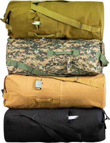 Miniatura 8 de Farm Blue Bolsa de viaje militar de 2 correas, Olive Drab, L, Clásico