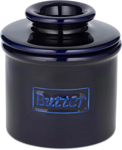 Miniatura 11 de Campana de mantequilla – The Original Butter Bell Crock por L. Tremain, plato de mantequilla de cerámica francesa, café mate y colección retro
