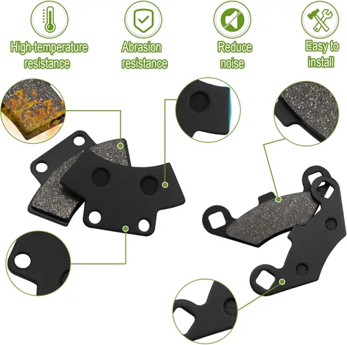 Miniatura 4 de ZICOO Pastillas de Freno Delanteras y Traseras para Polaris Sportsman 350 400 500 Big Boss 250 300 350L 400L 500 Magnum 425 Trail Blazer 250