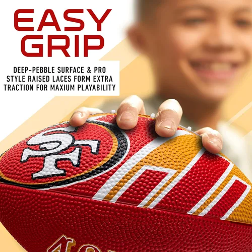 Miniatura 3 de Franklin Sports NFL Team Footballs - Rubber Youth Mini Balls for All Teams - Kids 8.5" Football + Air Pump Sets - Official NFL Licensed