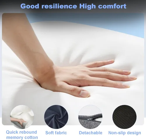Miniatura 7 de Cojín de asiento de espuma viscoelástica para sentarse durante mucho tiempo, almohadillas para silla, diseño ergonómico en forma de L para sillas