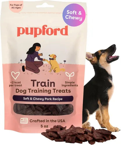 Pupford Golosinas de entrenamiento suaves y masticables para perros y cachorros (cerdo, 5 onzas)