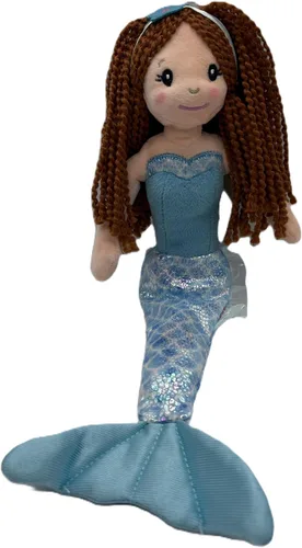 Miniatura 5 de The Petting Zoo, Muñeca de sirena, regalos de sirena para niñas, muñeca de sirena de felpa, 12 pulgadas (afroamericano)
