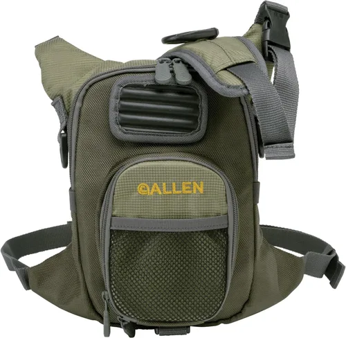 Miniatura 13 de Paquete de Pecho para Pesca Fall River, Se Adapta a Hasta 2 Cajas de Aparejos/Moscas, 152 Pulgadas Cúbicas / 2.5 L Verde oliva