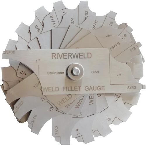 Miniatura 15 de RIVERWELD Juego de Calibradores de Soldadura de Filete de 7 Piezas Calibrador MG-11 Rl Calibradores de Profundidad Prueba de Inspección de Soldadura
