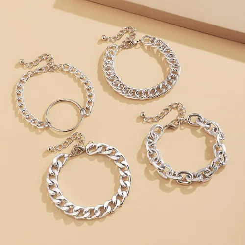 Miniatura 56 de Long tiantian Pulsera de oro gruesa para mujer, pulseras de oro delicadas, pulseras para mujer, pulseras apilables de eslabones de cadena