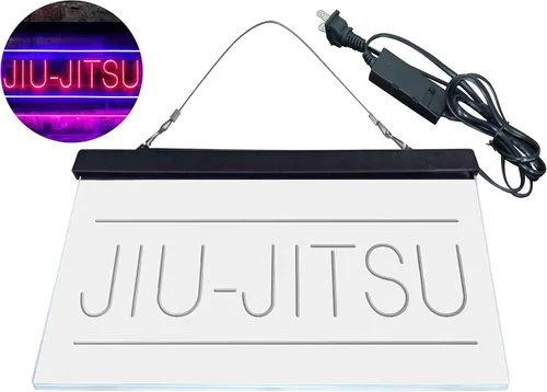 Miniatura 8 de ADVPRO Jiu-Jitsu Brasileño Sport Dual Color LED Neon Sign Azul y Rojo 12 x 8 pulgadas st6s32-i3836-br