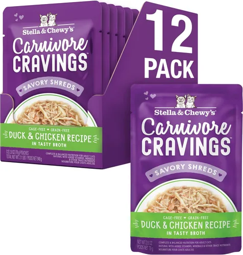 Miniatura 18 de Stella & Chewy's Carnivore Cravings - Alimento húmedo para gatos, bolsas de primera calidad, sin granos, pollo y atún con alto contenido
