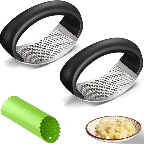 Trituradora de ajo de acero inoxidable 2026, trituradora de ajo, prensa de ajo para el hogar y la cocina, utensilios de cocina para el hogar,