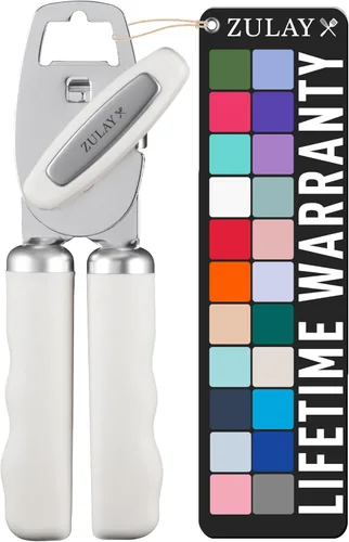 Miniatura 35 de Zulay Kitchen Abrelatas manual de acero inoxidable resistente con abridor de botellas, abrelatas manual a prueba de óxido con perilla giratoria