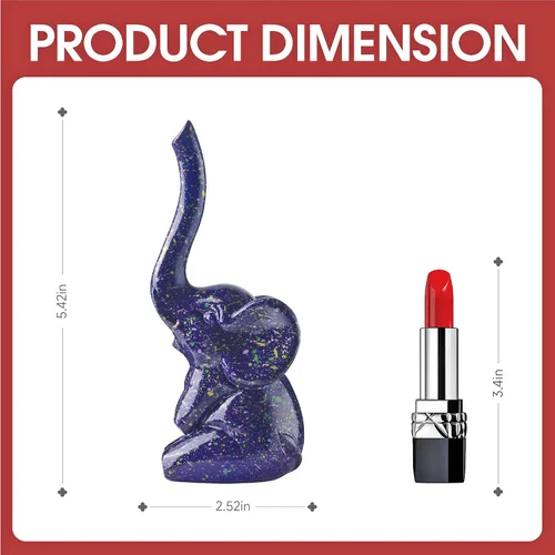 Miniatura 5 de PUDDING CABIN Soporte para anillos de elefante morado, lindo organizador de anillos, regalo único de elefante para mujeres, mamá, día de la madre
