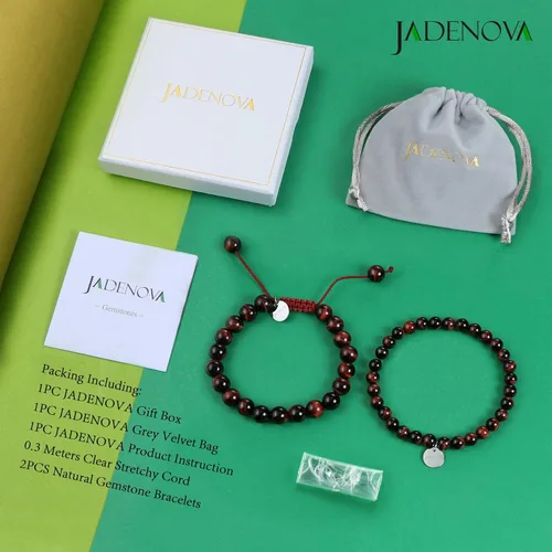 Miniatura 7 de JADENOVA - Brazalete de piedras de yoga para parejas