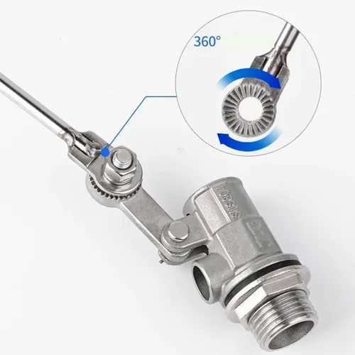 Miniatura 5 de 1pcs 1/2inch 3/4inch 1inch Stainless Steel Adjustable Float Valve For Water Tank Float Ball Automatic Water Level Control(1/2inch)