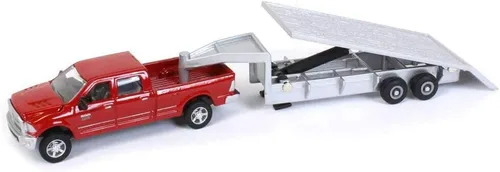 Miniatura 2 de ERTL Dodge Pickup con remolque de fundición y fardos, escala 1:64 ZFN14855