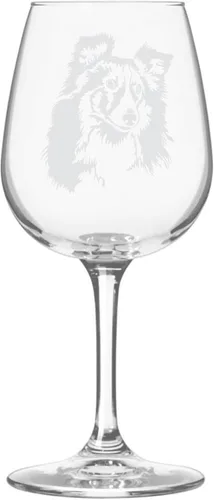 Miniatura 56 de Copa de vino de 12.75 onzas con diseño de perro grabado