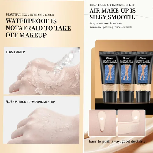 Miniatura 5 de Maquillaje de piernas impermeable sin transferencia, maquillaje para venas varicosas, cicatriz corporal para cubrir tatuajes, 2 piezas