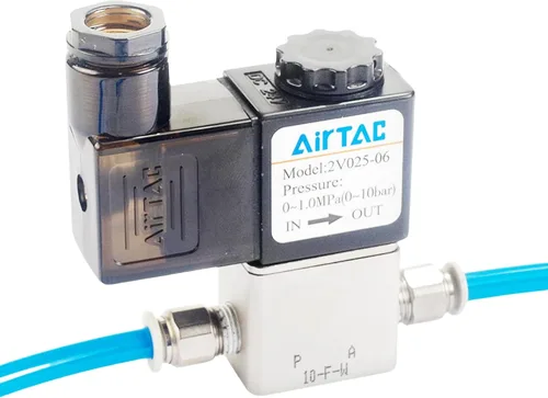 Miniatura 4 de Control fluido AirTAC 2V025-08 1/4" PT DC12V 2/2 de la válvula electromagnética manera normalmente cerrada