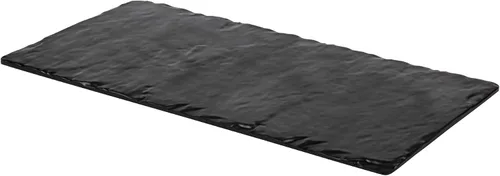 Miniatura 2 de Restaurantware Voga - Platos de servir de 10 x 20 pulgadas, 4 tablas rectangulares de charcutería, imitan el aspecto de la melamina negra pizarra