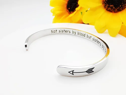 Miniatura 122 de Pulseras inspiradoras para mujer, joyería de acero inoxidable, con refranes, pulsera motivacional con mensaje oculto, pulseras grabadas para mejor