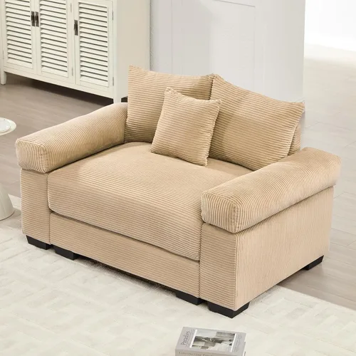 Miniatura 80 de Sofá modular de gran tamaño de 117.3 pulgadas, sofás modulares grandes de pana para sala de estar, sofás de 3 plazas, moderno juego de sofá de Blanco