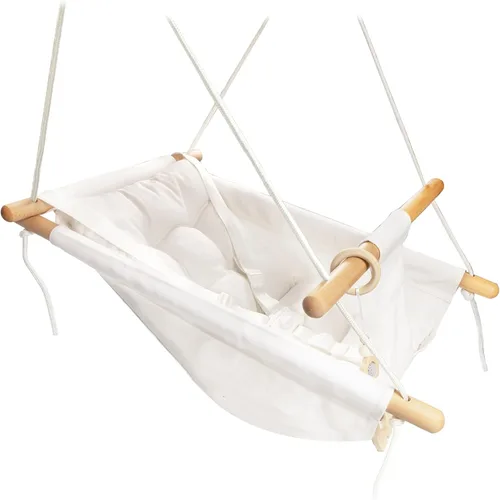 Miniatura 8 de Columpio para bebé al aire libre e interior para bebés y niños pequeños, columpio portátil ajustable para porche con cinturón de seguridad de 5 Gris