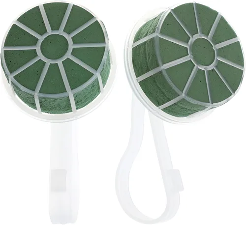 Miniatura 10 de Yardwe 2 soportes de espuma para ramo de boda para flores frescas, soporte para ramo de novia con agarre cómodo para bodas y arreglos florales